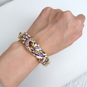 Elegant Gold and Purple Women's Bracelet